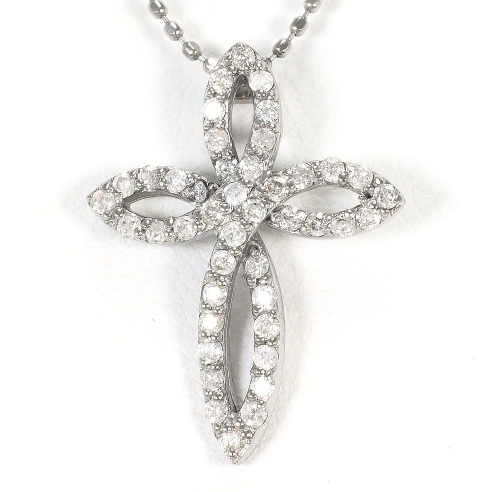 VINTAGE 18k Silver Diamond Necklace